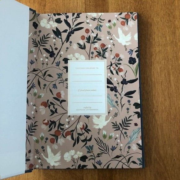 NEW Bespoke Letterpress Couture Stationery Address Book Lined Kashmir Blue - Picture 7 of 8